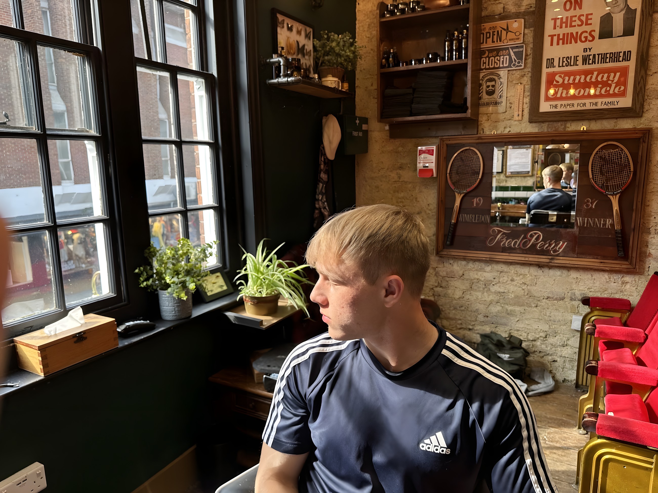 A fresh cut finished at The Pavement Barbershop
